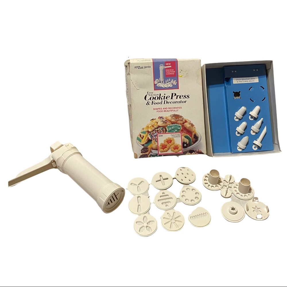 Vintage Hutzler Gerda Easy Action Two Tone Cookie Press & Food Decorator #695